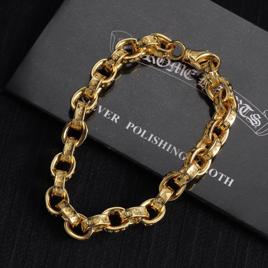 Chrome Hearts Roman Empire Gold Bracelet